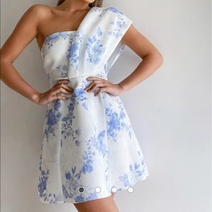 ASOS Design One Shoulder Skater Mini Dress